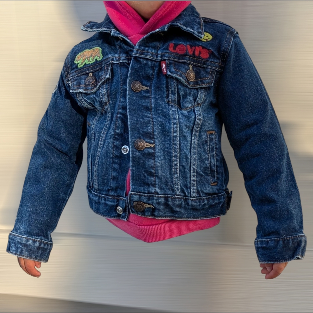 Levi's Blue Embroidered Jean Jacket